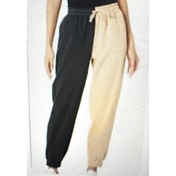 The Drop Liv Women Two-Tone Retro Jogger Sweatpants Elastic Waistband & Cuffs M - Picture 2 of 9